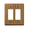 Amerelle Amerelle Contemporary Medium Brown 2 gang Oak Wood Decorator Wall Plate 1 pk 901RR - alternate 1